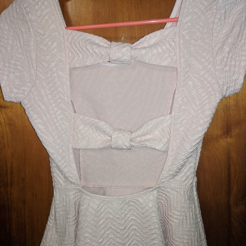 Women's pink peplum blouse